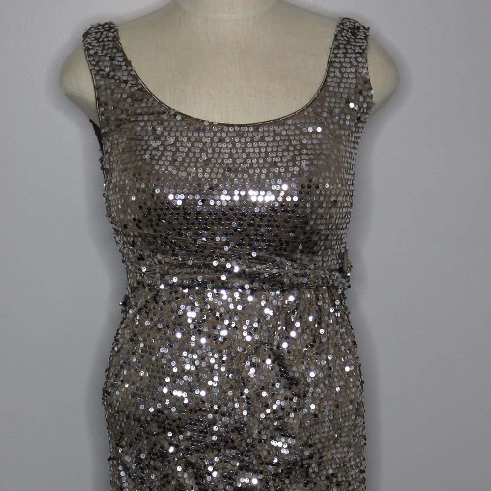Bronze Sequin Mini Dress